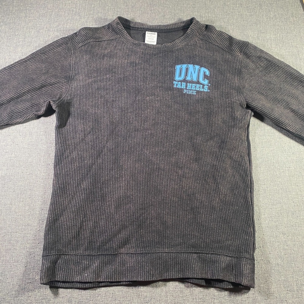 Pink by Victoria Secret UNC Tar Heels Sweatshirt Womens XS Rustic Faded Black